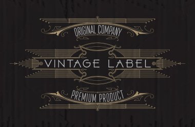 Vintage tipografik etiket sigorta primi