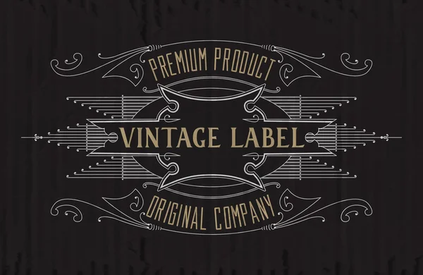 Etiqueta tipográfica vintage premium — Archivo Imágenes Vectoriales