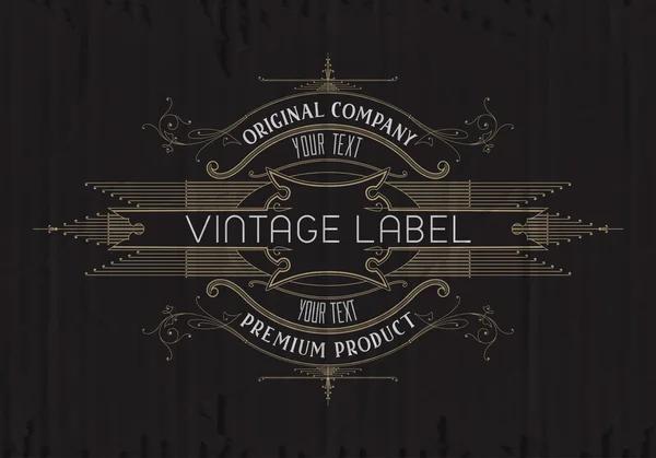 Vintage typographic label premium — Stock Vector