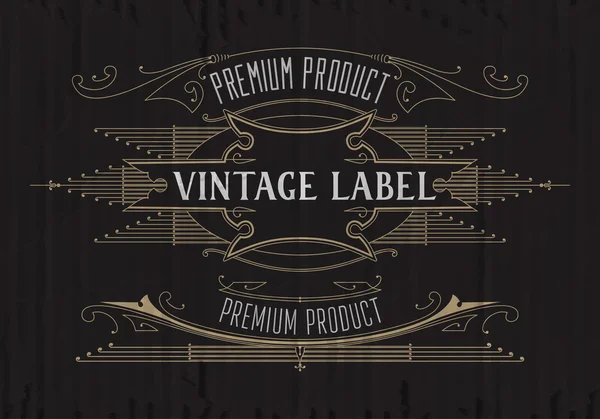Etiqueta tipográfica vintage premium — Vector de stock