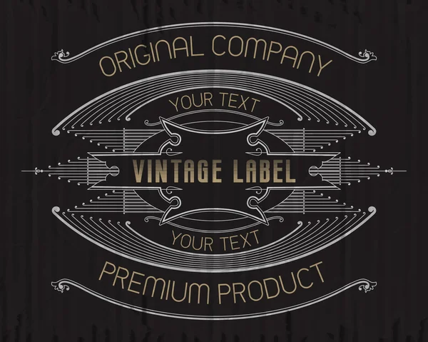 Vintage typographic label premium — Stock Vector