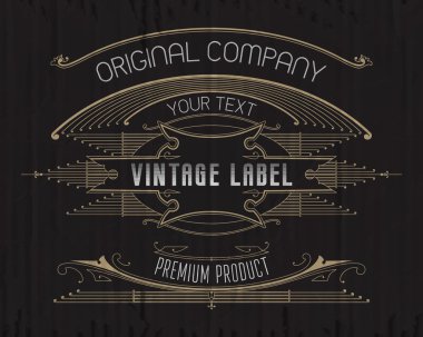 Vintage tipografik etiket sigorta primi