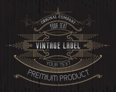 Vintage tipografik etiket sigorta primi