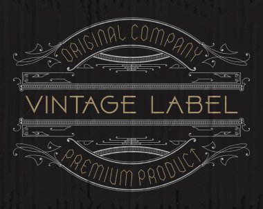 Vintage tipografik etiket sigorta primi