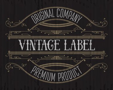 Vintage tipografik etiket sigorta primi