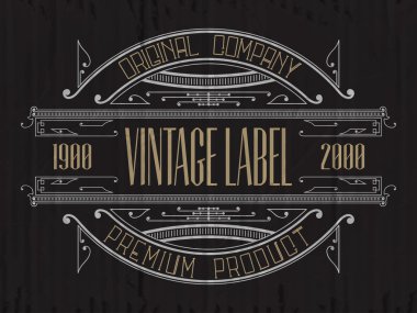 Vintage tipografik etiket sigorta primi