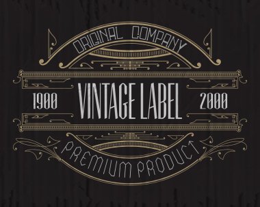 Vintage tipografik etiket sigorta primi