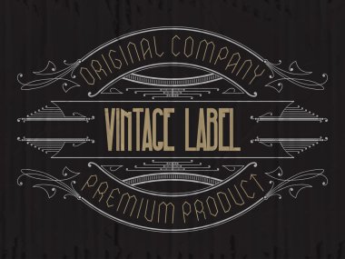 Vintage tipografik etiket sigorta primi 