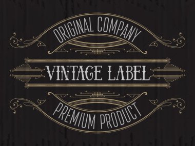 Vintage tipografik etiket sigorta primi 