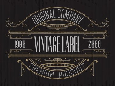 Vintage tipografik etiket sigorta primi 