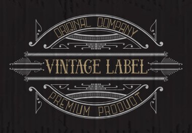 Vintage tipografik etiket sigorta primi 