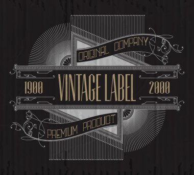 Vintage tipografik etiket sigorta primi 