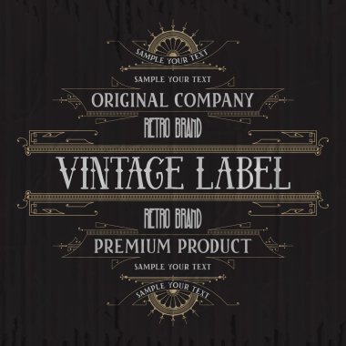 Vintage tipografik etiket sigorta primi 