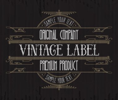 Vintage tipografik etiket sigorta primi 