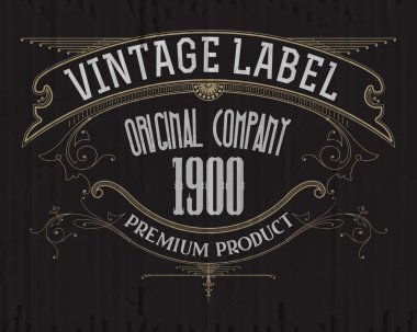 Vintage tipografik etiket sigorta primi