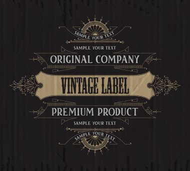 Vintage tipografik etiket sigorta primi