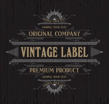 Vintage tipografik etiket sigorta primi