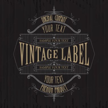 Vintage tipografik etiket sigorta primi