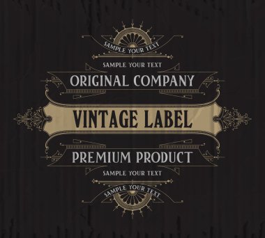 Vintage tipografik etiket sigorta primi