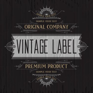 Vintage tipografik etiket sigorta primi