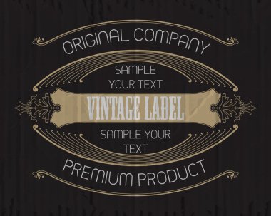 Vintage tipografik etiket sigorta primi