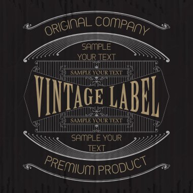 Vintage tipografik etiket sigorta primi