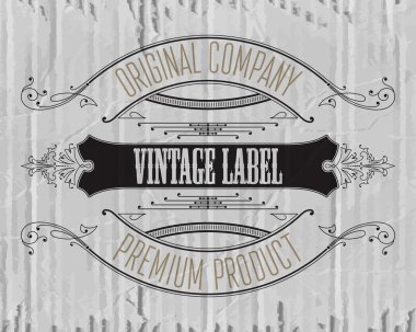 Vintage tipografik etiket sigorta primi