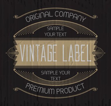 Vintage tipografik etiket sigorta primi