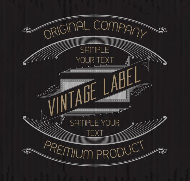 Vintage tipografik etiket sigorta primi