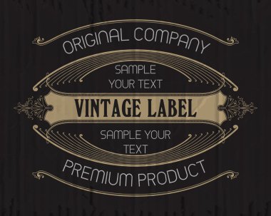 Vintage tipografik etiket sigorta primi