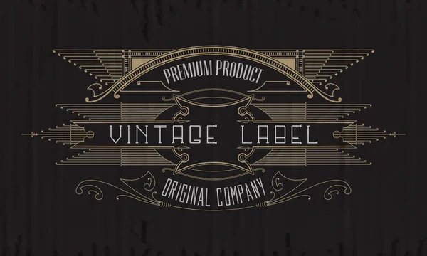 Premium etichetta tipografica vintage — Vettoriale Stock