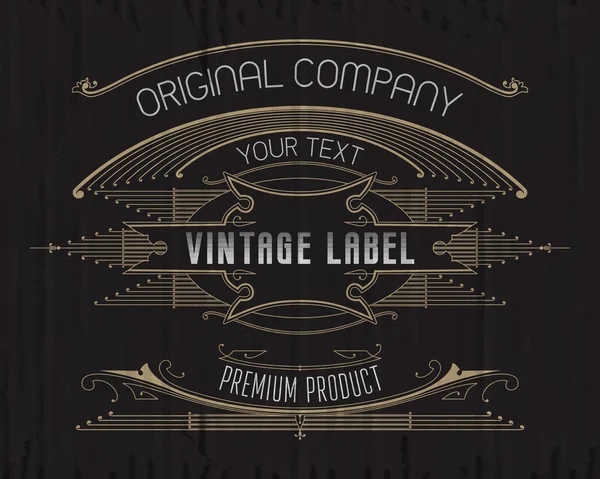 Étiquette typographique vintage premium — Image vectorielle