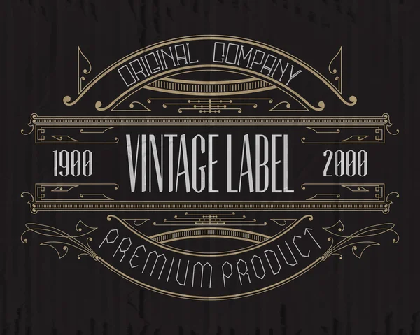 Vintage typografiska etikett premium — Stock vektor