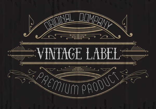 Étiquette typographique vintage premium — Image vectorielle