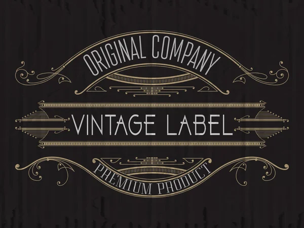 Etiqueta tipográfica vintage premium — Vector de stock