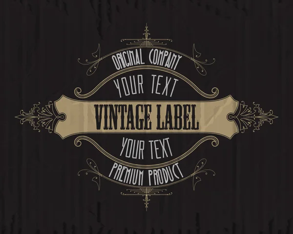 Vintage tipografik etiket sigorta primi — Stok Vektör