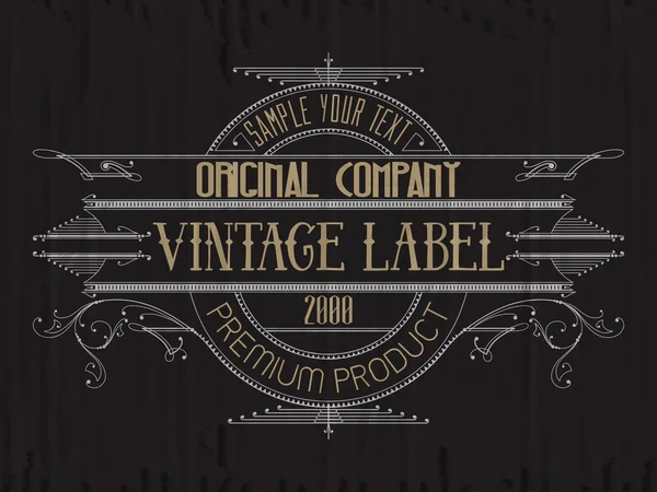 Vintage typographic label premium — Stock Vector