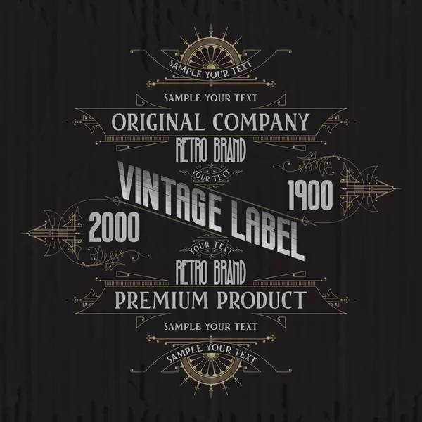 Étiquette typographique vintage premium — Image vectorielle