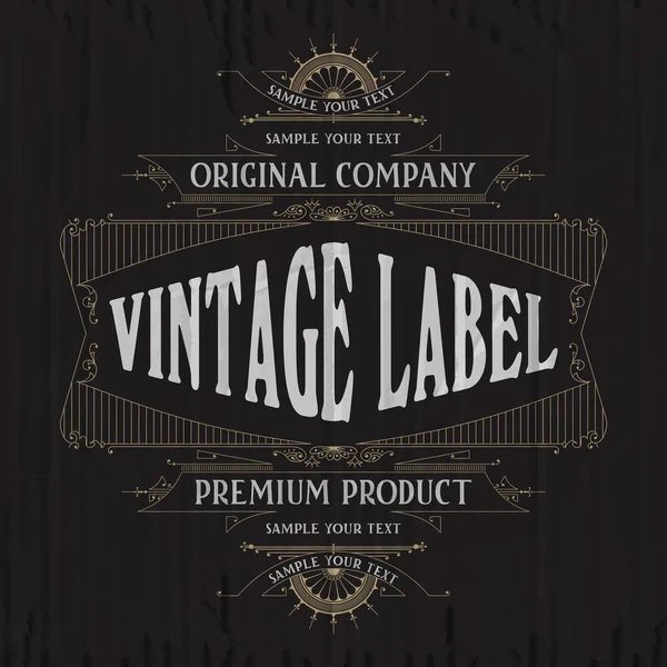 Vintage typografiska etikett premium — Stock vektor
