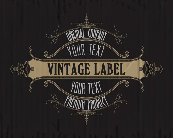 Prémio de rótulo tipográfico vintage — Vetor de Stock