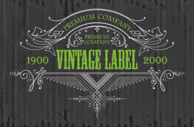 Vintage tipografik etiket sigorta primi