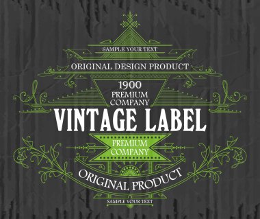 Vintage tipografik etiket sigorta primi
