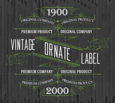 Vintage tipografik etiket sigorta primi