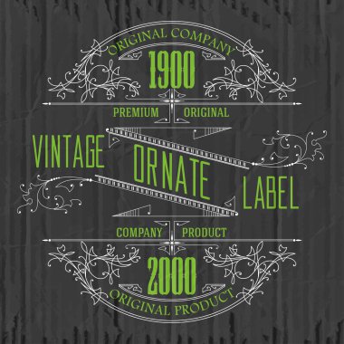 Vintage tipografik etiket sigorta primi