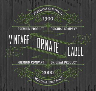 Vintage tipografik etiket sigorta primi