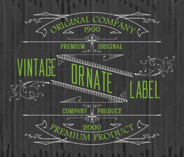 Vintage tipografik etiket sigorta primi