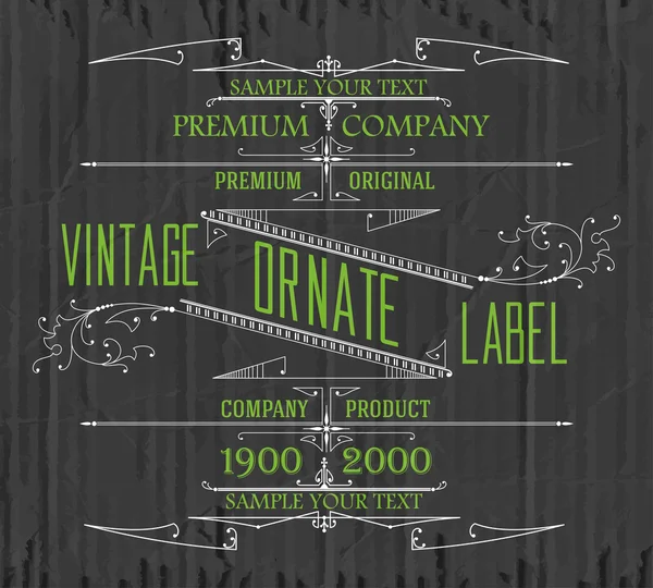 Vintage typographic label premium — Stock Vector