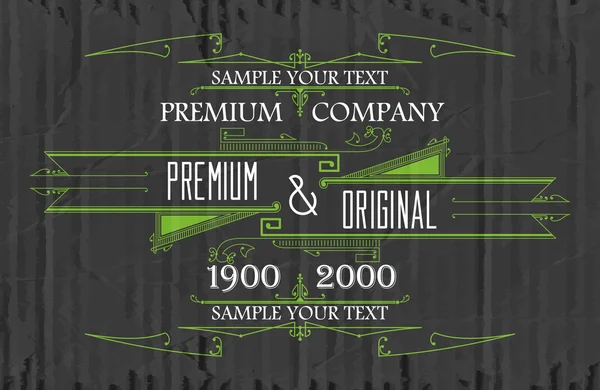 Vintage typographic label premium — Stock Vector