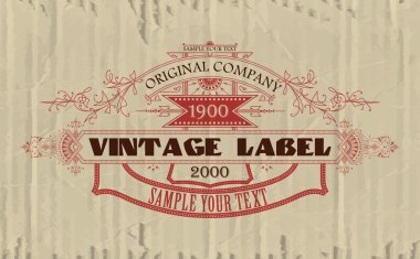 Vintage tipografik etiket sigorta primi