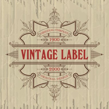 Vintage tipografik etiket sigorta primi